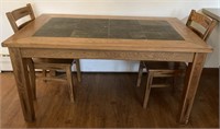 Slate tile kitchen table