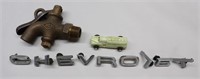 Chevy Emblem Letters, Brass Valve, Oil Truck