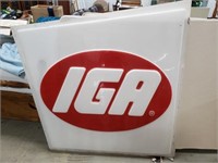 Large IGA sign, approx 5' tall