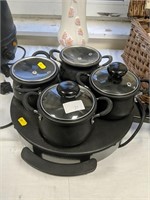Electric four pot cooker