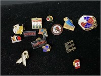 A lot of Canadian and international pins