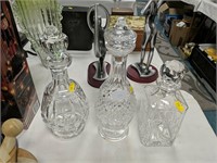 3 Chrystal decanters