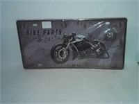 12 inch by 6 inch bike parts license plate