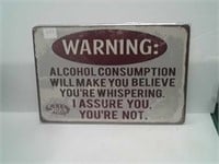 12 inch by 8 inch warning sign