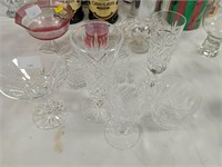 Collection of crystal glassware