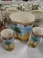 Set of 3 hand made vases
