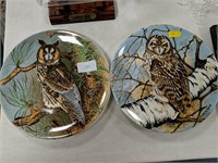 4 Owl collectors plates