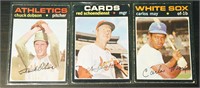 1971 O-Pee-Chee #238 Chuck Dobson, #239 Red Schoen