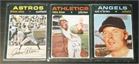 1971 O-Pee-Chee #337 Jesus Alou, #544 Vida Blue, #