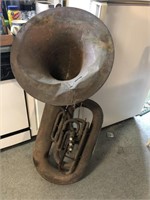 Vintage brass band Tuba