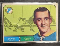 1968 Topps #181 Jacques Plante Hockey Card