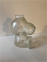 Glass snoopy bank