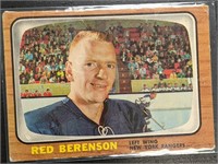 1967 O-Pee-Chee #92 Red Berenson Hockey Card