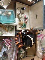 Flat of costume jewelry