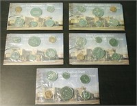 Lot of 5 1973-1977 Canadian Proof-Like Coin Sets