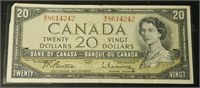 1954 Bank of Canada $20 Bank Note