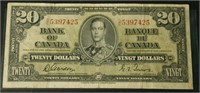 1937 Bank of Canada $20 Bank Note