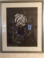 Purple flower print by Leonard read 1991