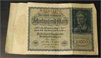 1922 German Reichsbanknote 10,000 Mark