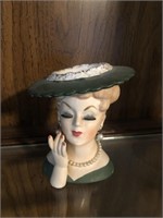 Victorian lady head vase royal dalton