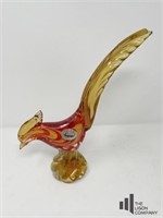 J.I. Co. Hand Made Venetian Murano Glass Rooster