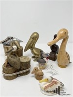 Collection of Seven Pelican Figures
