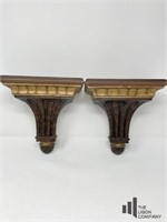 Pair of Bronze Tone Wall Sconces