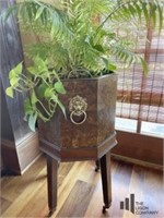 Plant Stand with Lion Head Pulls