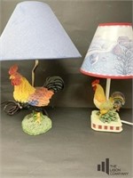 Coordinating Rooster Lamps - Two