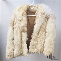 Light Colored Women's Fur Coat