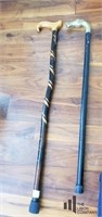 Two Wooden Canes
