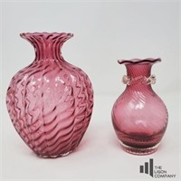 Two Purple Toned Vases