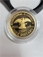 1989 $5 gold bicentennial of the Congress coin