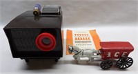 Cast Iron Ice Wagon & Viewmaster