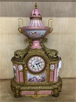 French Ornate Japy Freres Mantel Clock