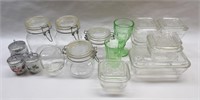 Canister Set & Glass Refrigerator Dishes