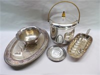 Silver Plated Lot w/ Ice Bucket