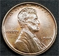 1909 VDB Lincoln Wheat Cent BU