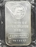 1 Troy Oz .999 Silver Engelhard Bar