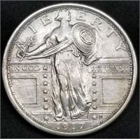1917-P Type I Standing Liberty Silver Quarter BU