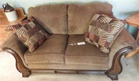 Contemporary Upholstered two cushion loveseat