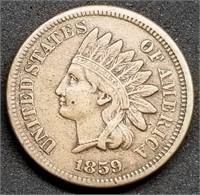 1859 US Indian Head Cent, Nice