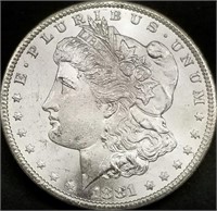 1881-CC US Morgan Silver Dollar BU Gem, Key Date