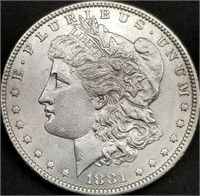 1881-O US Morgan Silver Dollar BU Gem