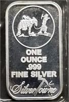 1 Troy Oz .999 Silver Bar - Silvertowne Prospector