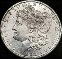 1881-S US Morgan Silver Dollar BU Gem