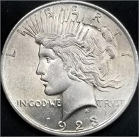 1923 US Peace Silver Dollar BU Gem