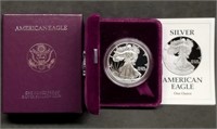 1993 US 1oz Proof Silver Eagle w/Box & Papers