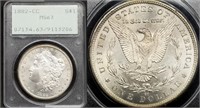 1882-CC US Morgan Silver Dollar PCGS MS63 Rattler