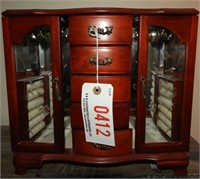 Five drawer two door dresser top jewelry box